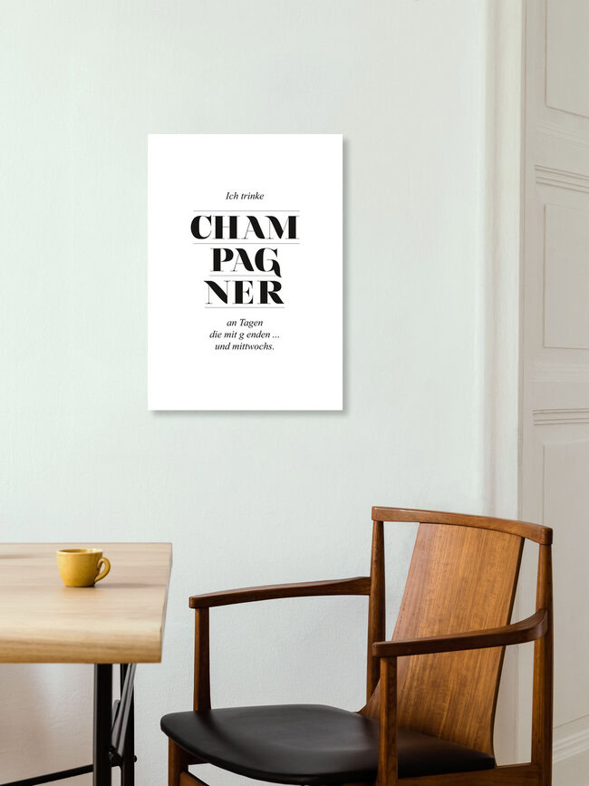 Wandbild 'Champagner' – Kunst von Christina Ernst als Poster oder Acrylglasbild