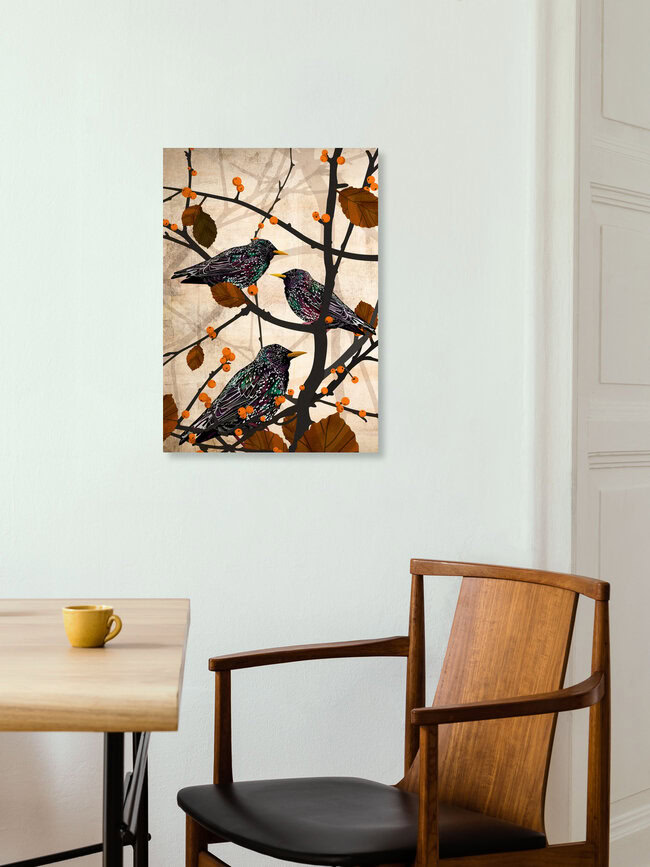 Wandbild 'Starlings' – Kunst von Katherine Blower als Poster oder Acrylglasbild
