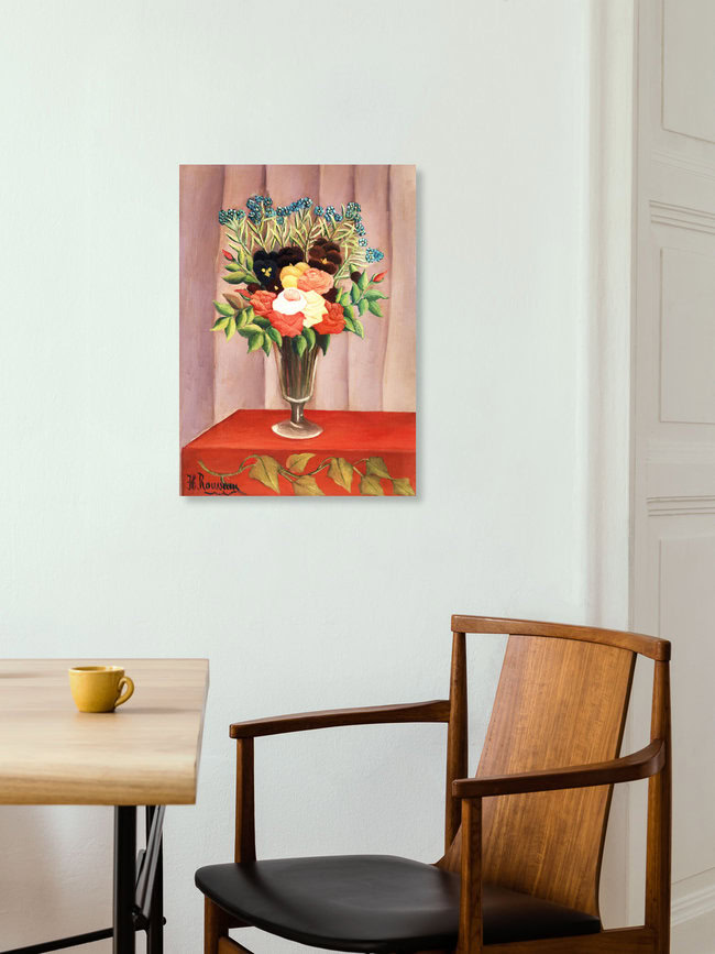 Wandbild 'Blumenstrauß (Bouquet de fleurs) von Henri Rousseau' – Kunst von Art Classics als Poster oder Acrylglasbild