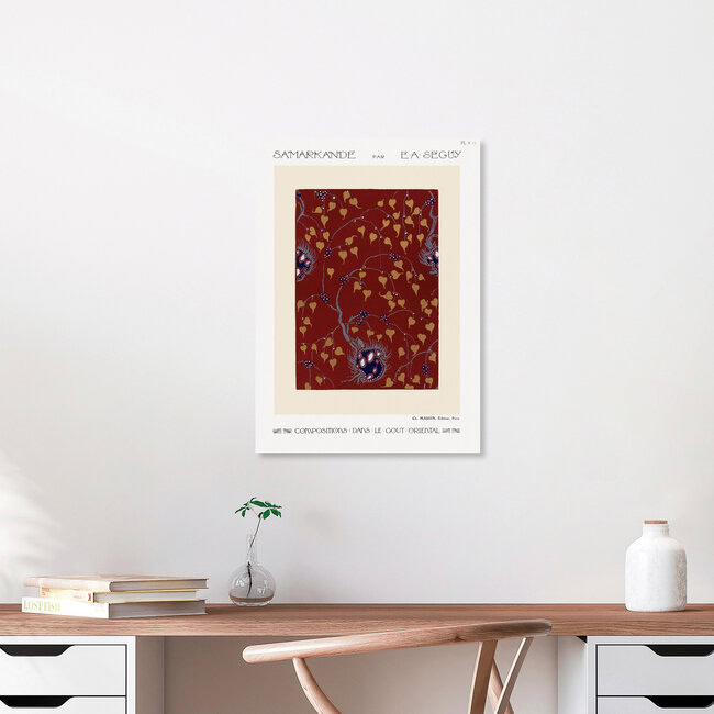 Wandbild 'E. A. Séguy: Jugendstil-Blumenmuster Samarkande' – Kunst von Art Classics als Poster oder Acrylglasbild