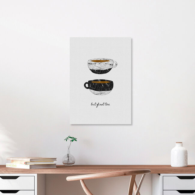 'But First Tea' – Wall Art by Orara Studio as Poster or Acrylic Glass Print