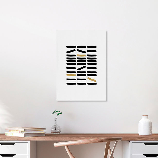Wandbild 'Black & Gold Abstract' – Kunst von Orara Studio als Poster oder Acrylglasbild