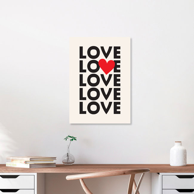 Wandbild 'Love Love Love' – Kunst von Frankie Kerr-Dineen als Poster oder Acrylglasbild