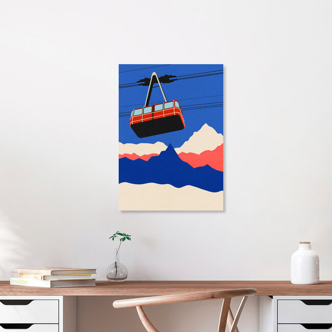 Wandbild 'Ski Mountains' – Kunst von Rosi Feist als Poster oder Acrylglasbild