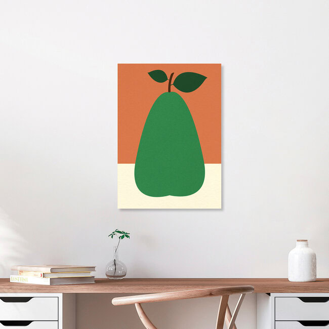 Wandbild 'Birne Scherenschnitt' – Kunst von Rosi Feist als Poster oder Acrylglasbild