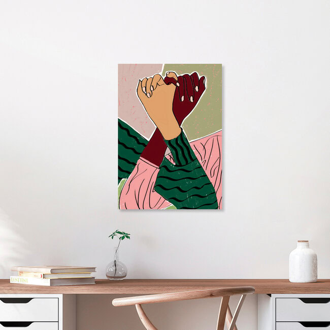 Wandbild 'Pinky Swear Promise Love Friends Friendships' – Kunst von Uma Gokhale als Poster oder Acrylglasbild
