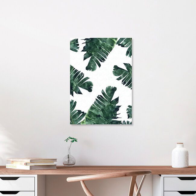 Wandbild 'Banana Leaves Watercolor' – Kunst von Uma Gokhale als Poster oder Acrylglasbild