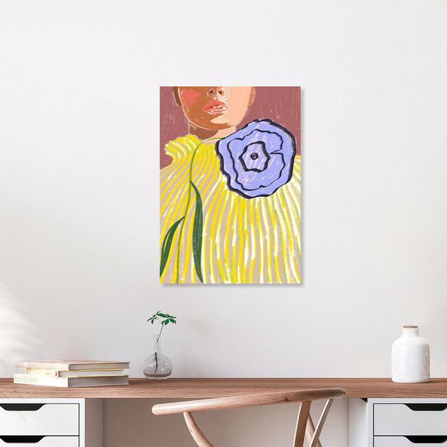 Wandbild 'Petal & Poise' – Kunst von Uma Gokhale als Poster oder Acrylglasbild