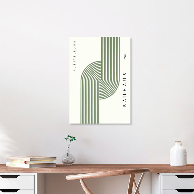 'Bauhaus 1923 Design Poster green-beige' – Wall Art by Bauhaus Collection as Poster or Acrylic Glass Print