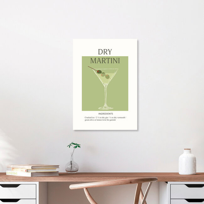 'Dry Martini' – Wall Art by Typo Art as Poster or Acrylic Glass Print