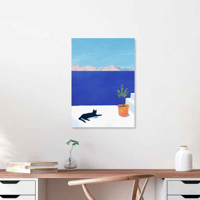 'Cat Siesta' – Wall Art by Henry Rivers as Poster or Acrylic Glass Print