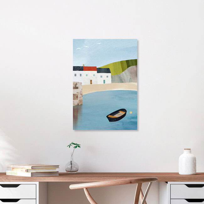 'Fishing Village' – Wall Art by Henry Rivers as Poster or Acrylic Glass Print