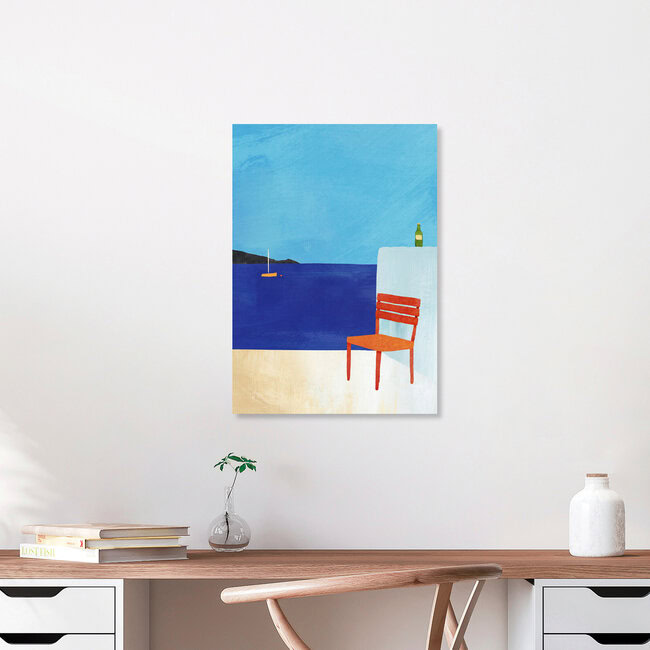 'Red Chair' – Wall Art by Henry Rivers as Poster or Acrylic Glass Print