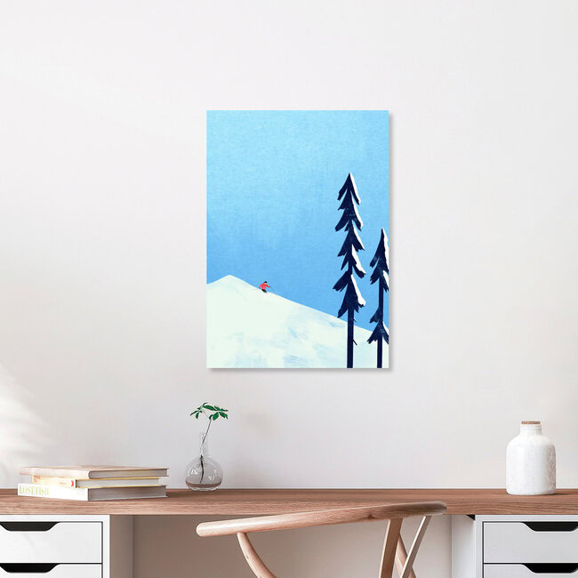 Wandbild 'Ski Tag' – Kunst von Henry Rivers als Poster oder Acrylglasbild