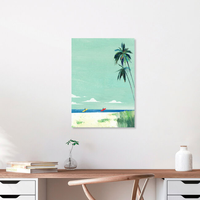 'Surf Buddies' – Wall Art by Henry Rivers as Poster or Acrylic Glass Print