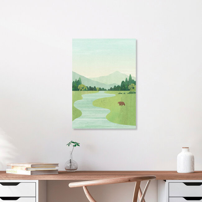 'Bear in the meadow' – Wall Art by Henry Rivers as Poster or Acrylic Glass Print