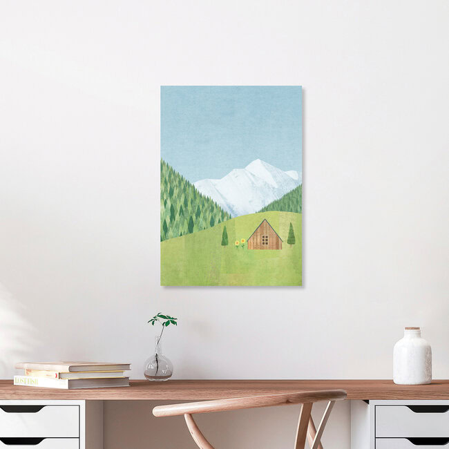 'Mountain Hut' – Wall Art by Henry Rivers as Poster or Acrylic Glass Print