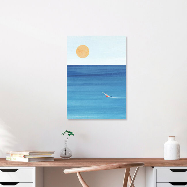 'Sunset Swim' – Wall Art by Henry Rivers as Poster or Acrylic Glass Print