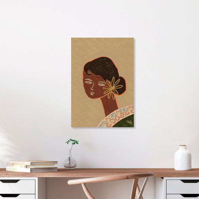 Wandbild 'Lady in Green' – Kunst von Arty Guava als Poster oder Acrylglasbild