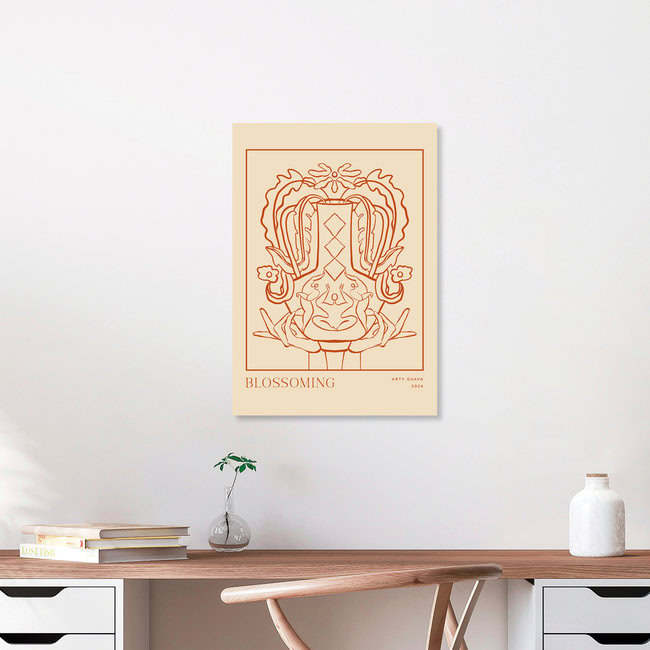 Wandbild 'Blossoming Line Art' – Kunst von Arty Guava als Poster oder Acrylglasbild