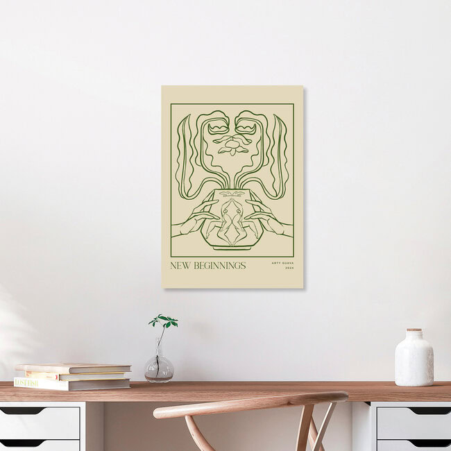 Wandbild 'Line Art New Beginnings' – Kunst von Arty Guava als Poster oder Acrylglasbild