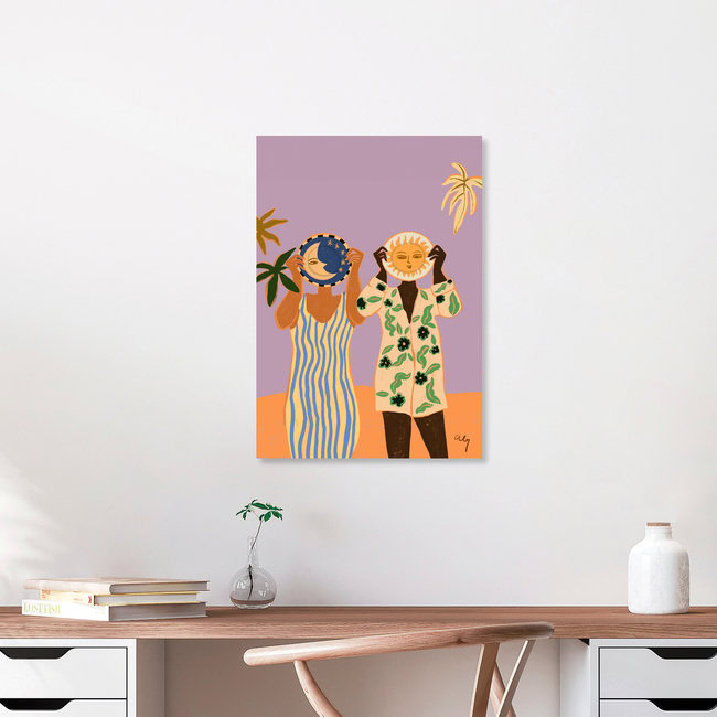 Wandbild 'Sun and Moon' – Kunst von Arty Guava als Poster oder Acrylglasbild