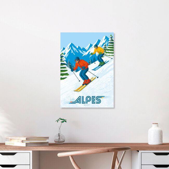 Wandbild 'The Alps Savoie France Travel Poster Art Print' – Kunst von François Beutier als Poster oder Acrylglasbild