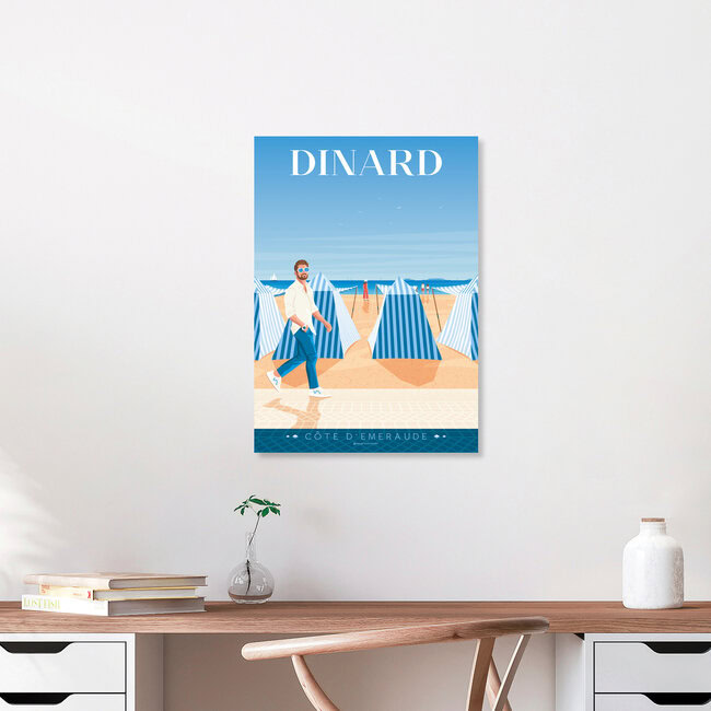 Wandbild 'Dinard Travel Poster Art Print' – Kunst von François Beutier als Poster oder Acrylglasbild