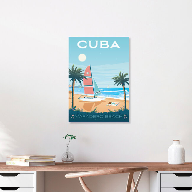 Wandbild 'Cuba Havana Travel Poster Art Print' – Kunst von François Beutier als Poster oder Acrylglasbild