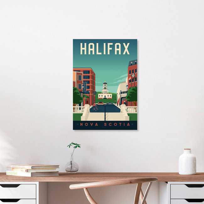 Wandbild 'Halifax Nova Scotia Travel Poster Art Print' – Kunst von François Beutier als Poster oder Acrylglasbild