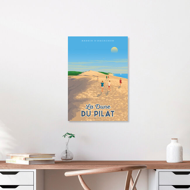 'Dune du Pilat Arcachon France Travel Poster Art Print' – Wall Art by François Beutier as Poster or Acrylic Glass Print