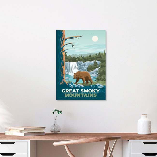 Wandbild 'Great Smoky Mountains National Parl Travel Poster Art print' – Kunst von François Beutier als Poster oder Acrylglasbild