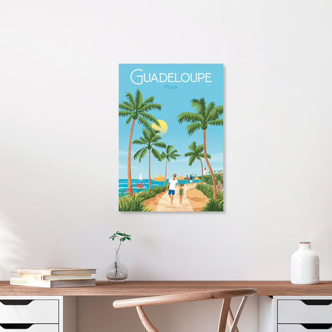Wandbild 'Gualeloupe France Travel Poster Art Print' – Kunst von François Beutier als Poster oder Acrylglasbild