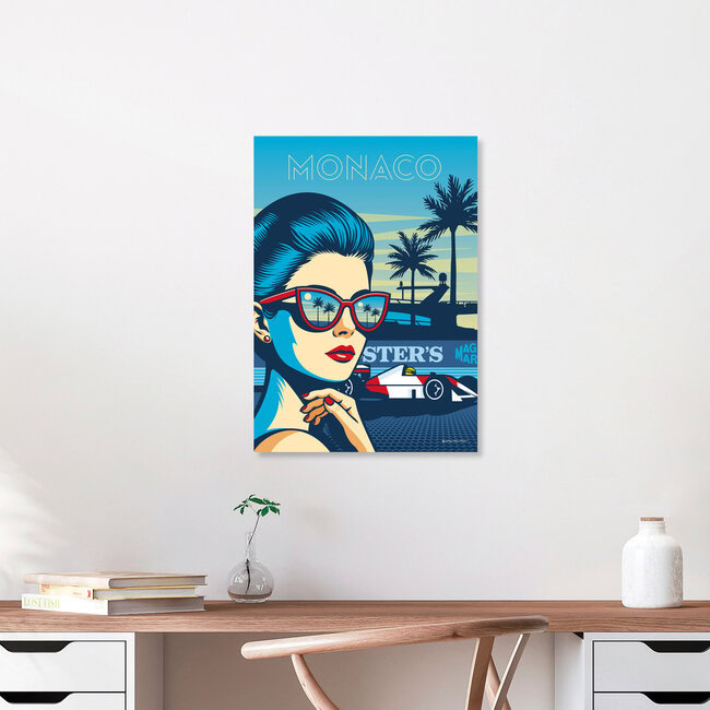Wandbild 'Monaco Travel Poster Art Print' – Kunst von François Beutier als Poster oder Acrylglasbild