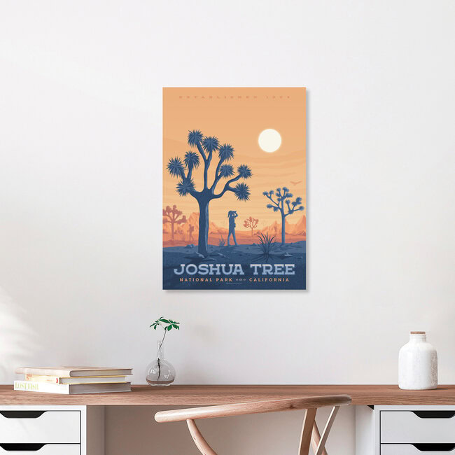 Wandbild 'Joshua Tree National Park Travel Poster' – Kunst von François Beutier als Poster oder Acrylglasbild