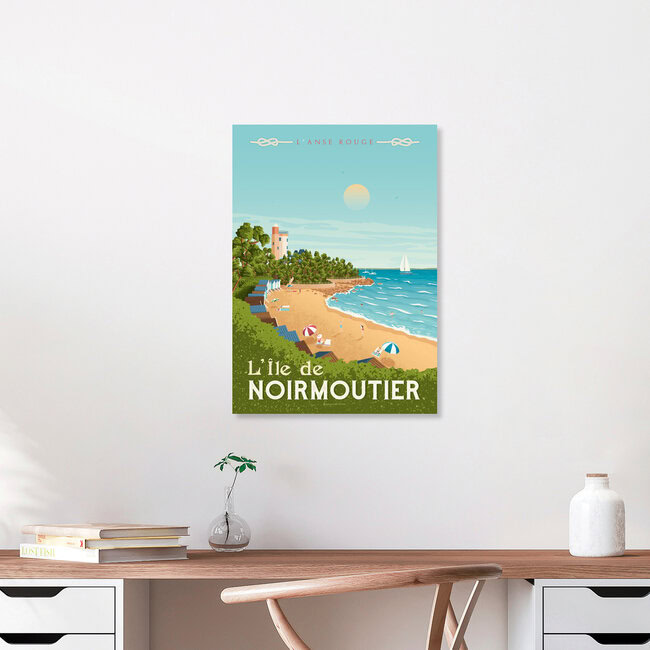 Wandbild 'Noirmoutier France Travel Poster Art Print' – Kunst von François Beutier als Poster oder Acrylglasbild