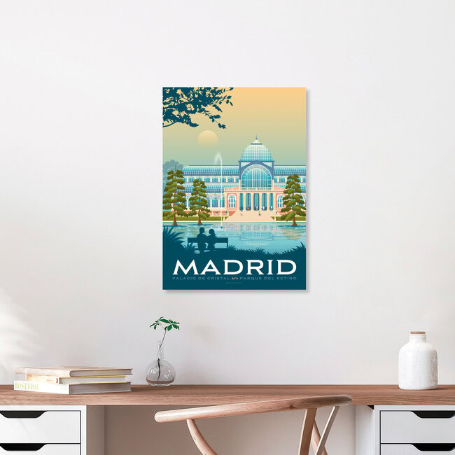 'Madrid Spain Travel Poster Art Print' – Wall Art by François Beutier as Poster or Acrylic Glass Print