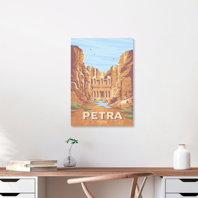 Wandbild 'Petra Jordania Travel Poster Art Print' – Kunst von François Beutier als Poster oder Acrylglasbild