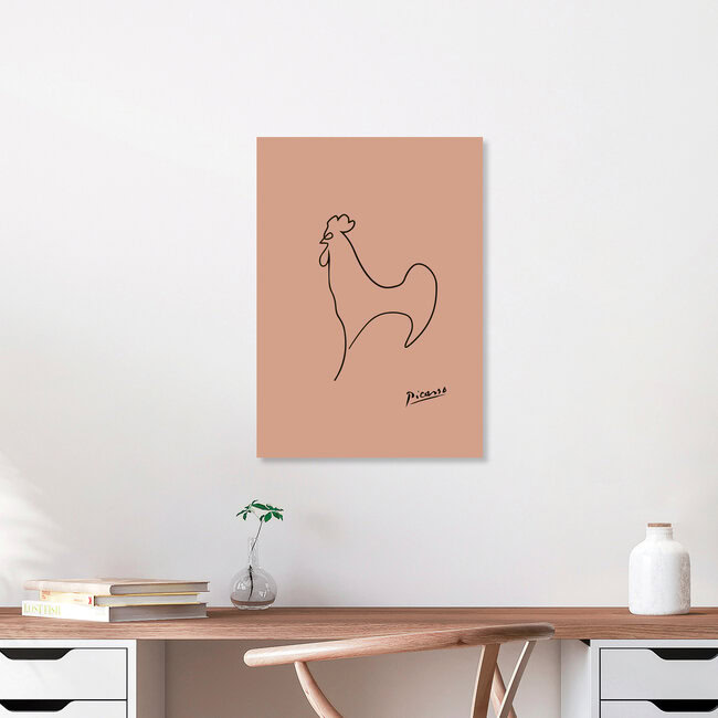 Picasso Rooster Line Drawing – Terracotta, Germany – wall art by Art Classics as Poster or Acrylic Glass Print