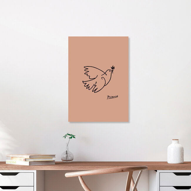 Picasso Dove Line Drawing – Terracotta, Germany – wall art by Art Classics as Poster or Acrylic Glass Print