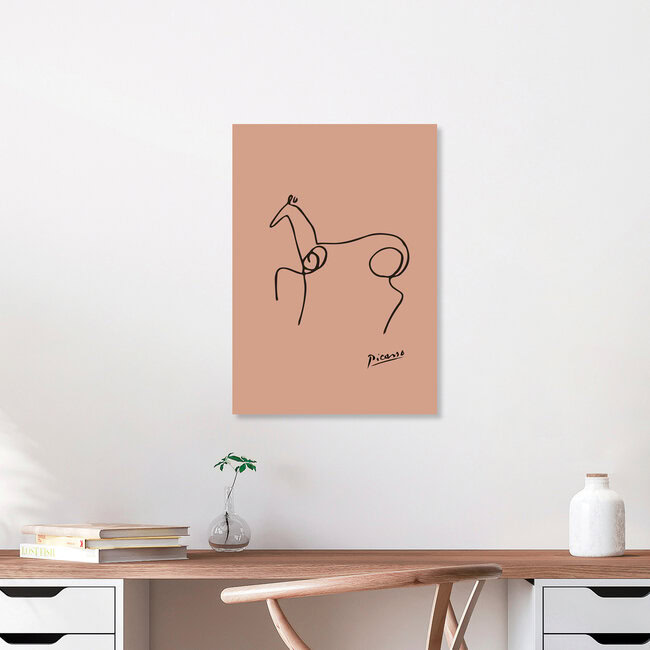 Picasso Horse Line Drawing – Terracotta, Germany – wall art by Art Classics as Poster or Acrylic Glass Print