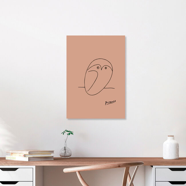 Picasso Owl Line Drawing – Terracotta, Germany – wall art by Art Classics as Poster or Acrylic Glass Print