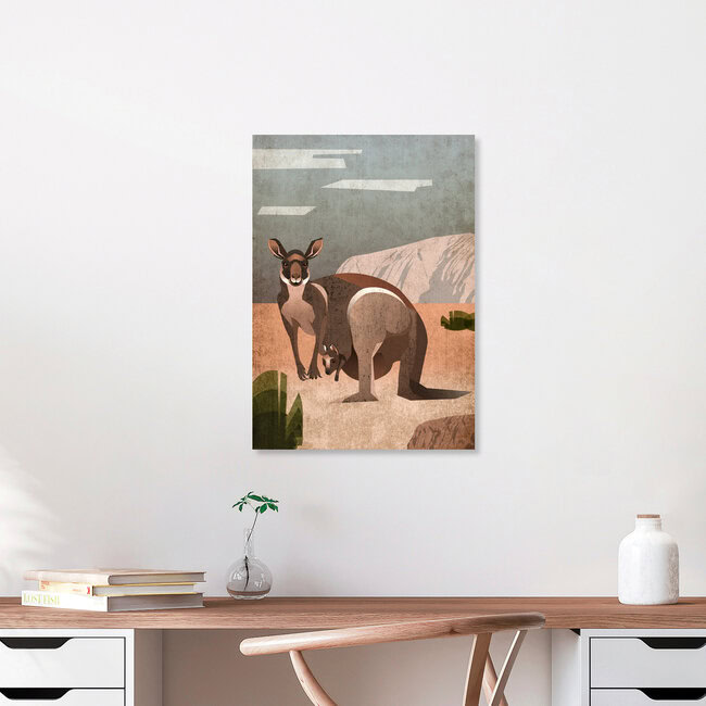 'kangaroo' – Wall Art by Sabrina Ziegenhorn as Poster or Acrylic Glass Print