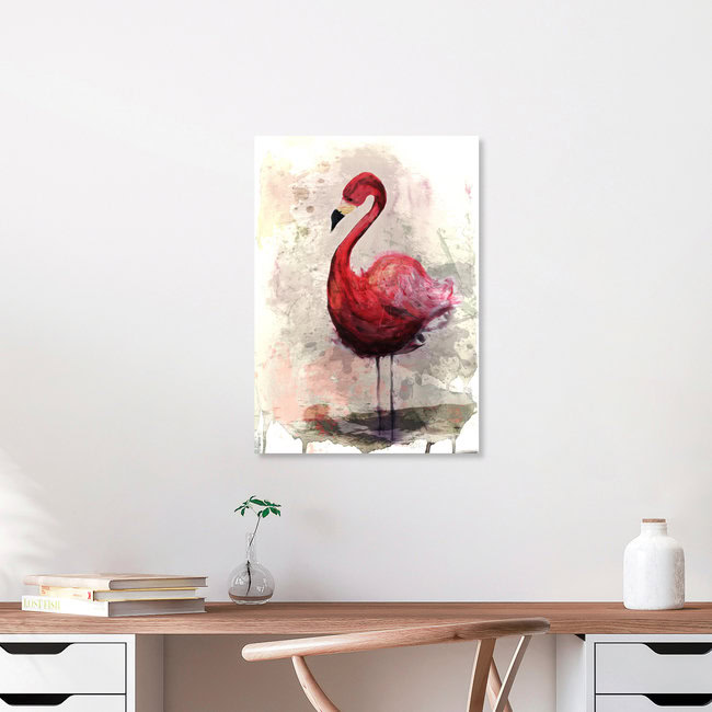 'pink Flamingo' – Wall Art by Sabrina Ziegenhorn as Poster or Acrylic Glass Print