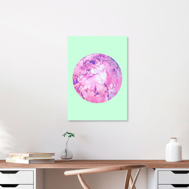 Wandbild 'Pluto Mint' – Kunst von Julia Hariri als Poster oder Acrylglasbild