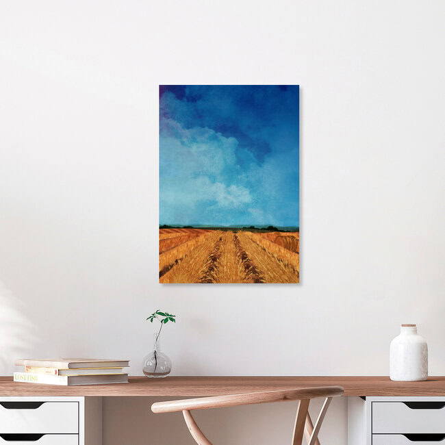 Wandbild 'Hay bails' – Kunst von Katherine Blower als Poster oder Acrylglasbild