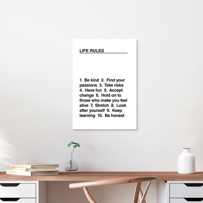 Wandbild 'Life Rules' – Kunst von Frankie Kerr-Dineen als Poster oder Acrylglasbild