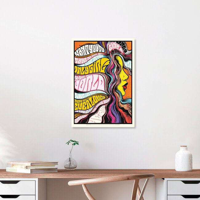 Wandbild 'Only Girl in the World' – Kunst von Draw Me A Song - Reviews als Poster oder Acrylglasbild