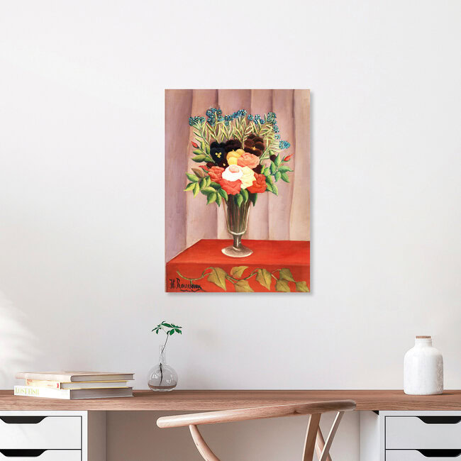 Wandbild 'Blumenstrauß (Bouquet de fleurs) von Henri Rousseau' – Kunst von Art Classics als Poster oder Acrylglasbild