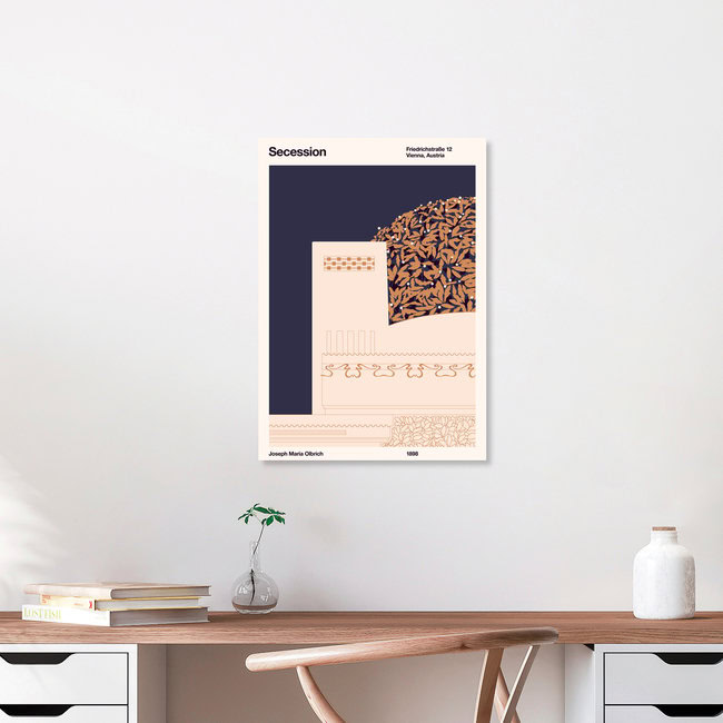 Wandbild 'Secession Print Creme' – Kunst von Florent Bodart als Poster oder Acrylglasbild